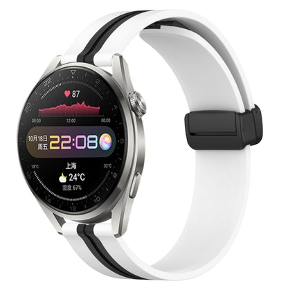 Bracelet de montre en silicone à fermoir magnétique pliant de 22 mm, For Huawei Watch GT3 Pro 46mm, For Huawei Watch GT3 46mm, For Huawei Watch GT Runner, For Huawei Watch 3, For Huawei Watch 3 Pro, For Huawei GT2 Pro