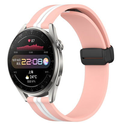 Bracelet de montre en silicone à fermoir magnétique pliant de 22 mm, For Huawei Watch GT3 Pro 46mm, For Huawei Watch GT3 46mm, For Huawei Watch GT Runner, For Huawei Watch 3, For Huawei Watch 3 Pro, For Huawei GT2 Pro