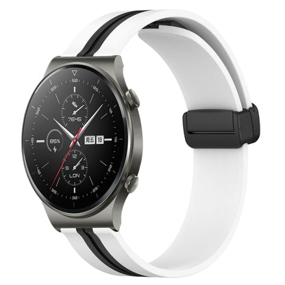 Bracelet de montre en silicone à fermoir magnétique pliant de 22 mm, For Huawei Watch GT3 Pro 46mm, For Huawei Watch GT3 46mm, For Huawei Watch GT Runner, For Huawei Watch 3, For Huawei Watch 3 Pro, For Huawei GT2 Pro