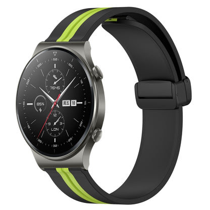 Bracelet de montre en silicone à fermoir magnétique pliant de 22 mm, For Huawei Watch GT3 Pro 46mm, For Huawei Watch GT3 46mm, For Huawei Watch GT Runner, For Huawei Watch 3, For Huawei Watch 3 Pro, For Huawei GT2 Pro