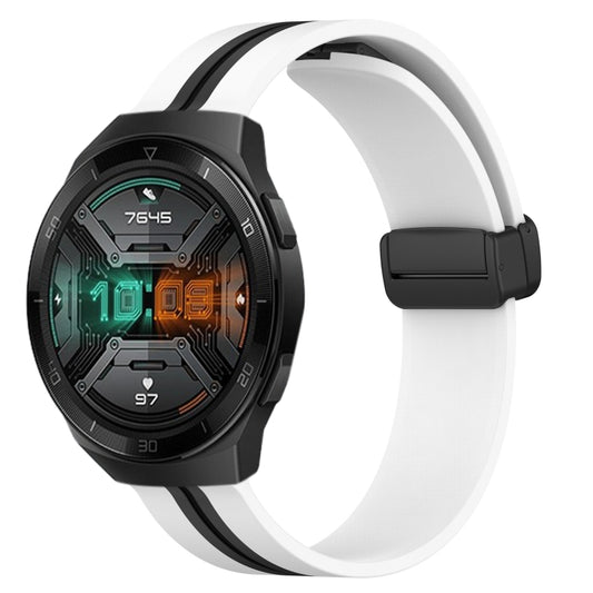 Bracelet de montre en silicone à fermoir magnétique pliant de 22 mm, For Huawei Watch GT 2E, For Huawei GT2 46mm, For Honor Watch GS 3, For Honor Watch GS Pro, For Honor Magic Watch 2 46mm, For Honor Watch Dream