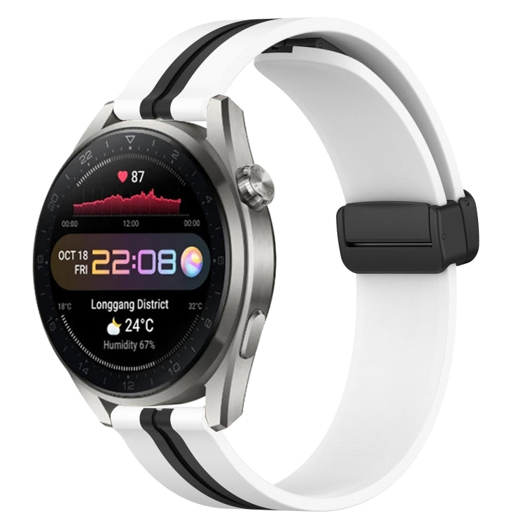 Bracelet de montre en silicone à fermoir magnétique pliant de 22 mm, For Huawei Watch 3 Pro New