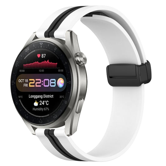 Bracelet de montre en silicone à fermoir magnétique pliant de 22 mm, For Huawei Watch 3 Pro New