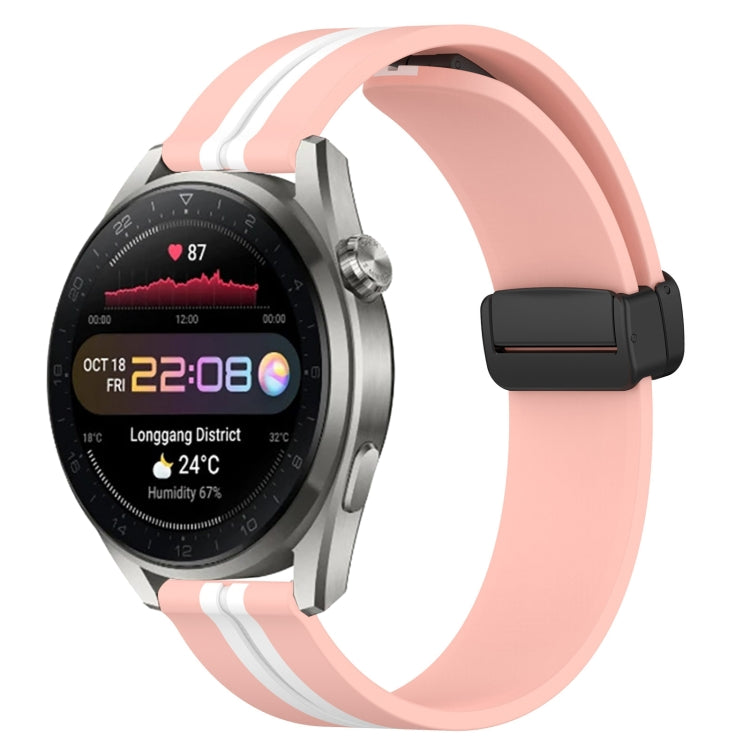 Bracelet de montre en silicone à fermoir magnétique pliant de 22 mm, For Huawei Watch 3 Pro New