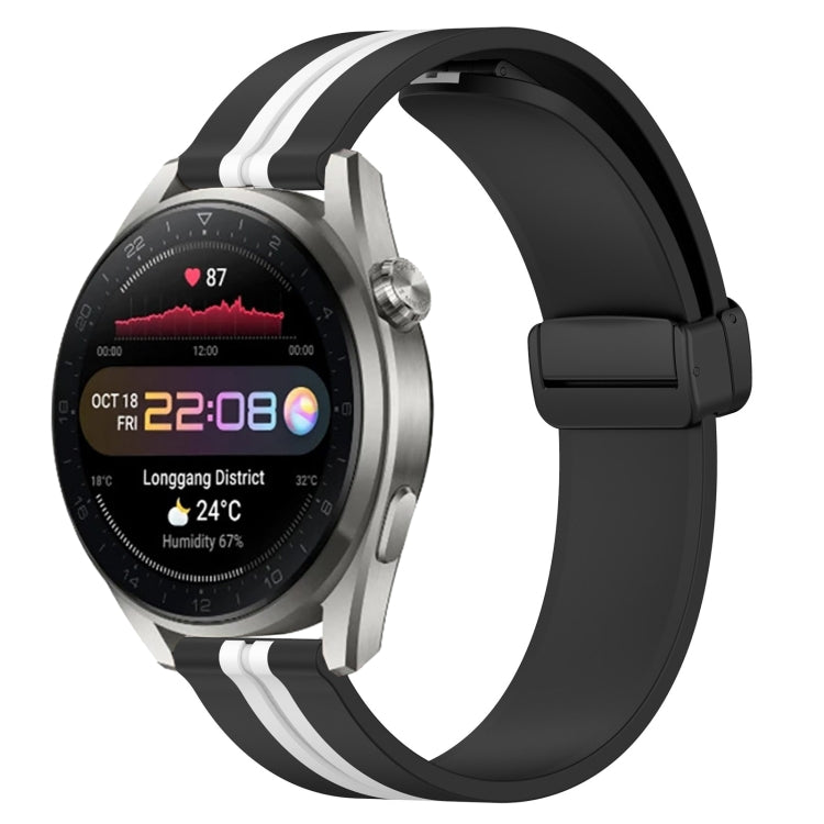 Bracelet de montre en silicone à fermoir magnétique pliant de 22 mm, For Huawei Watch 3 Pro New