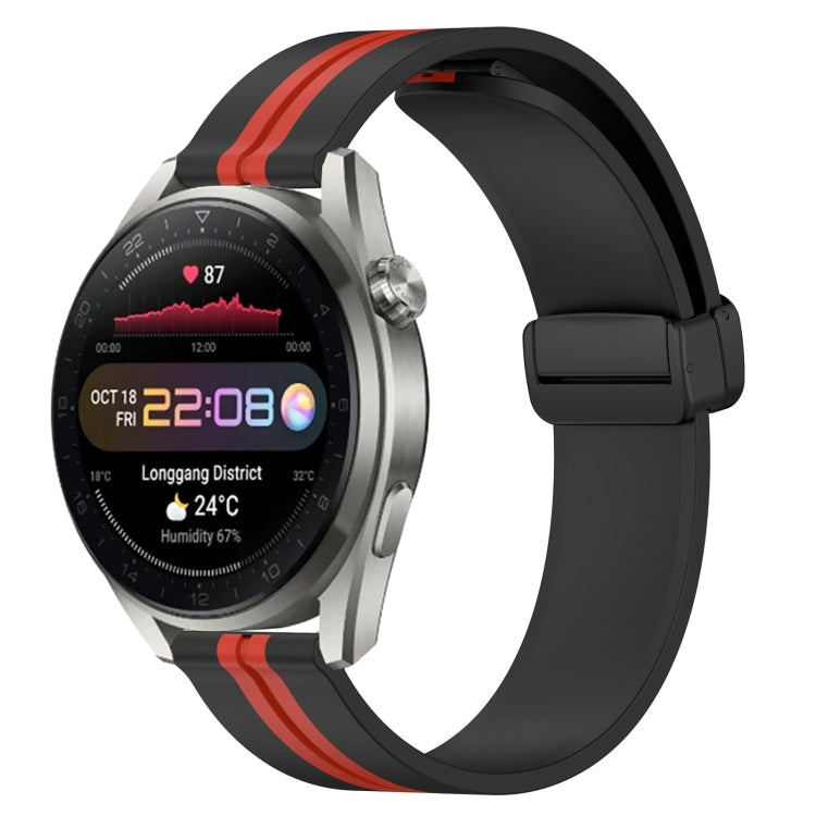Bracelet de montre en silicone à fermoir magnétique pliant de 22 mm, For Huawei Watch 3 Pro New