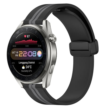 Bracelet de montre en silicone à fermoir magnétique pliant de 22 mm, For Huawei Watch 3 Pro New