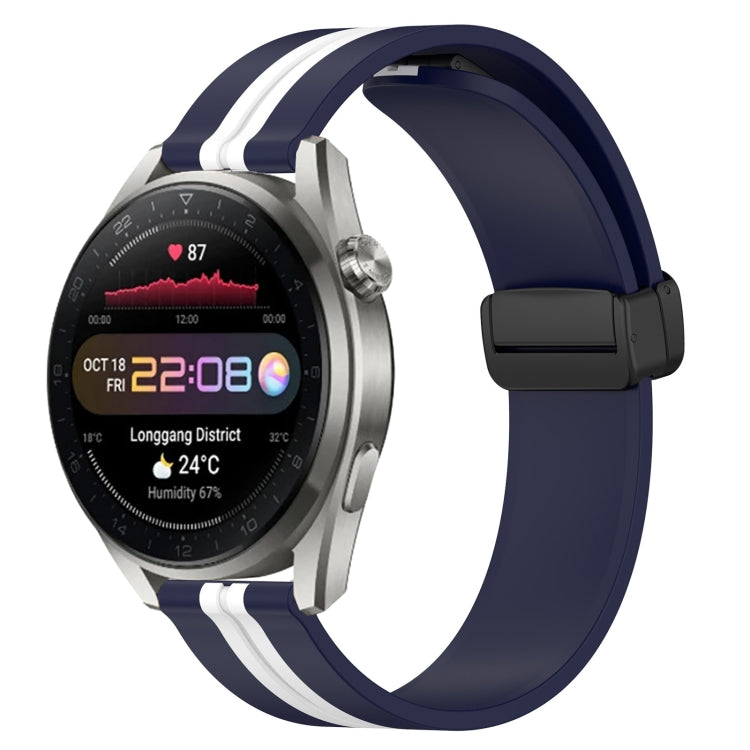 Bracelet de montre en silicone à fermoir magnétique pliant de 22 mm, For Huawei Watch 3 Pro New