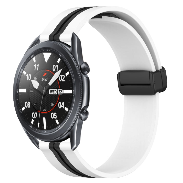Bracelet de montre en silicone à fermoir magnétique pliant de 22 mm, For Samsung Galaxy Watch3 45mm, For Samsung Galaxy Watch 46mm, For Samsung Gear S3 Classic, For Samsung Gear S3 Frontier