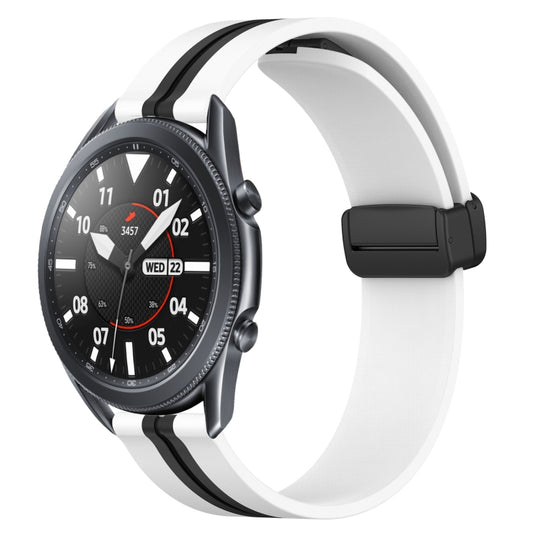 Bracelet de montre en silicone à fermoir magnétique pliant de 22 mm, For Samsung Galaxy Watch3 45mm, For Samsung Galaxy Watch 46mm, For Samsung Gear S3 Classic, For Samsung Gear S3 Frontier