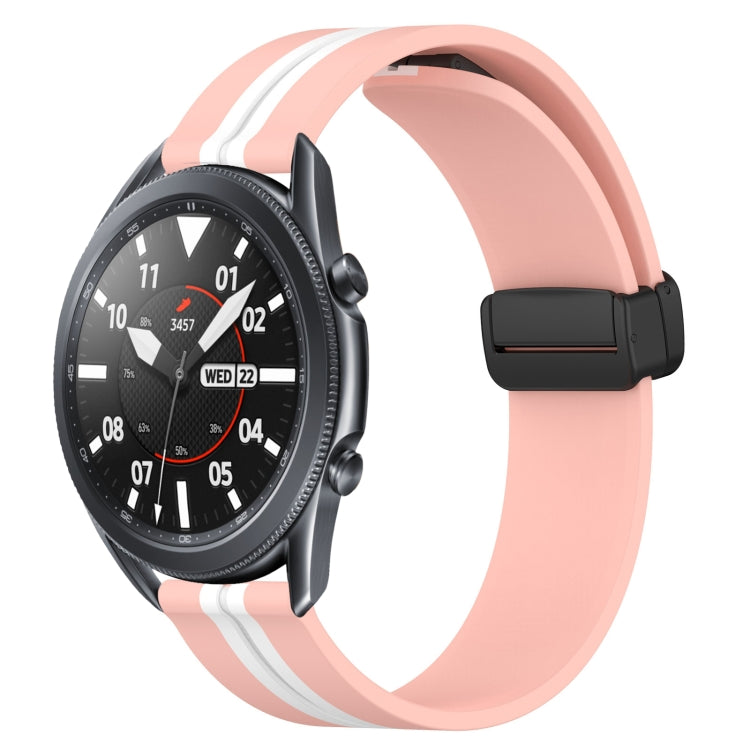 Bracelet de montre en silicone à fermoir magnétique pliant de 22 mm, For Samsung Galaxy Watch3 45mm, For Samsung Galaxy Watch 46mm, For Samsung Gear S3 Classic, For Samsung Gear S3 Frontier