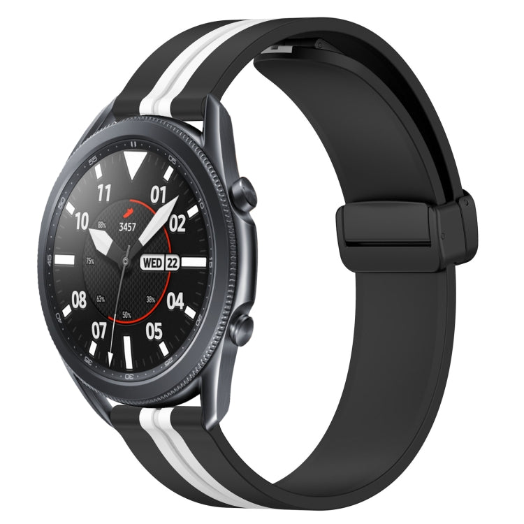 Bracelet de montre en silicone à fermoir magnétique pliant de 22 mm, For Samsung Galaxy Watch3 45mm, For Samsung Galaxy Watch 46mm, For Samsung Gear S3 Classic, For Samsung Gear S3 Frontier