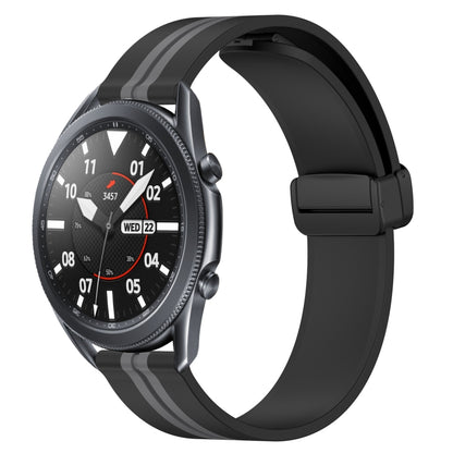 Bracelet de montre en silicone à fermoir magnétique pliant de 22 mm, For Samsung Galaxy Watch3 45mm, For Samsung Galaxy Watch 46mm, For Samsung Gear S3 Classic, For Samsung Gear S3 Frontier