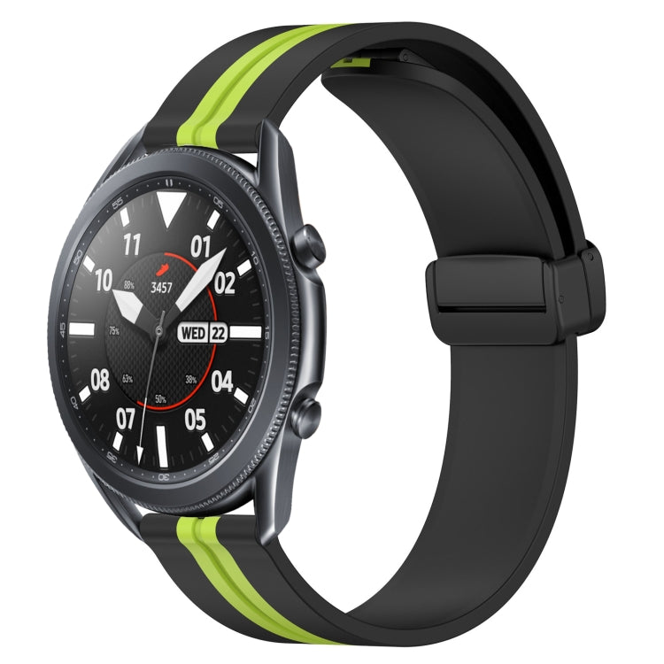 Bracelet de montre en silicone à fermoir magnétique pliant de 22 mm, For Samsung Galaxy Watch3 45mm, For Samsung Galaxy Watch 46mm, For Samsung Gear S3 Classic, For Samsung Gear S3 Frontier