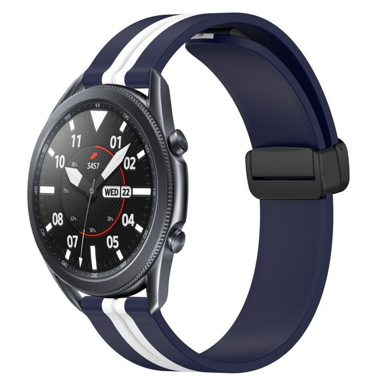 Bracelet de montre en silicone à fermoir magnétique pliant de 22 mm, For Samsung Galaxy Watch3 45mm, For Samsung Galaxy Watch 46mm, For Samsung Gear S3 Classic, For Samsung Gear S3 Frontier