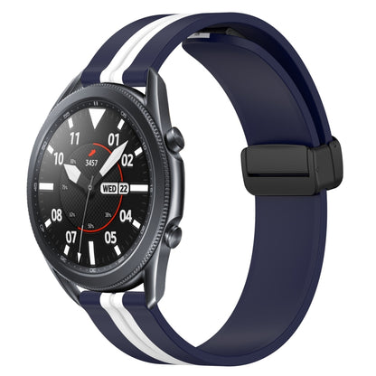 Bracelet de montre en silicone à fermoir magnétique pliant de 22 mm, For Samsung Galaxy Watch3 45mm, For Samsung Galaxy Watch 46mm, For Samsung Gear S3 Classic, For Samsung Gear S3 Frontier