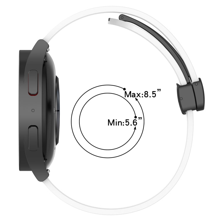 Bracelet de montre en silicone à fermoir magnétique pliant de 22 mm, For Samsung Galaxy Watch3 45mm, For Samsung Galaxy Watch 46mm, For Samsung Gear S3 Classic, For Samsung Gear S3 Frontier