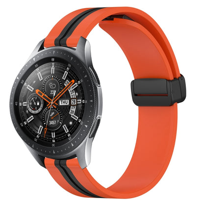 Bracelet de montre en silicone à fermoir magnétique pliant de 22 mm, For Samsung Galaxy Watch3 45mm, For Samsung Galaxy Watch 46mm, For Samsung Gear S3 Classic, For Samsung Gear S3 Frontier
