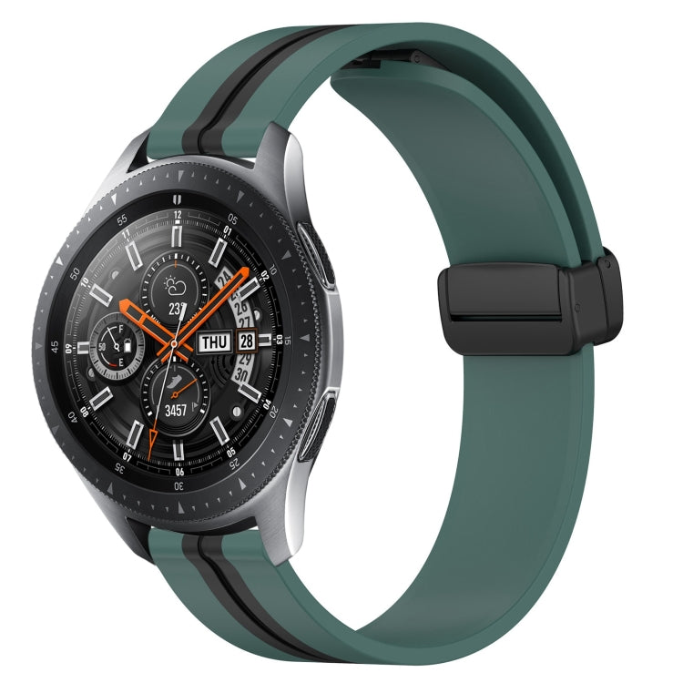 Bracelet de montre en silicone à fermoir magnétique pliant de 22 mm, For Samsung Galaxy Watch3 45mm, For Samsung Galaxy Watch 46mm, For Samsung Gear S3 Classic, For Samsung Gear S3 Frontier