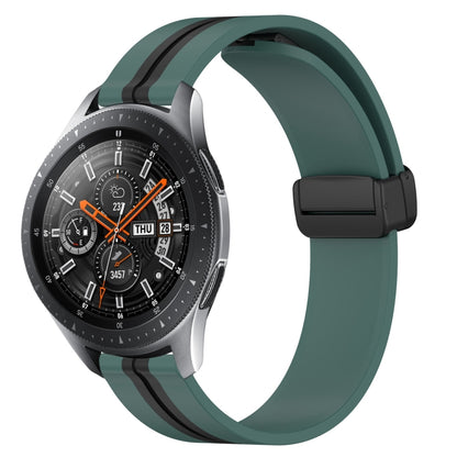 Bracelet de montre en silicone à fermoir magnétique pliant de 22 mm, For Samsung Galaxy Watch3 45mm, For Samsung Galaxy Watch 46mm, For Samsung Gear S3 Classic, For Samsung Gear S3 Frontier