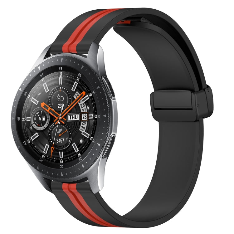 Bracelet de montre en silicone à fermoir magnétique pliant de 22 mm, For Samsung Galaxy Watch3 45mm, For Samsung Galaxy Watch 46mm, For Samsung Gear S3 Classic, For Samsung Gear S3 Frontier