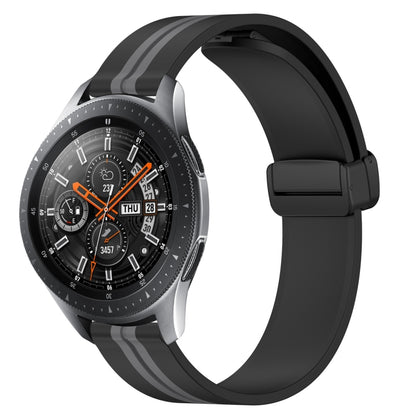 Bracelet de montre en silicone à fermoir magnétique pliant de 22 mm, For Samsung Galaxy Watch3 45mm, For Samsung Galaxy Watch 46mm, For Samsung Gear S3 Classic, For Samsung Gear S3 Frontier