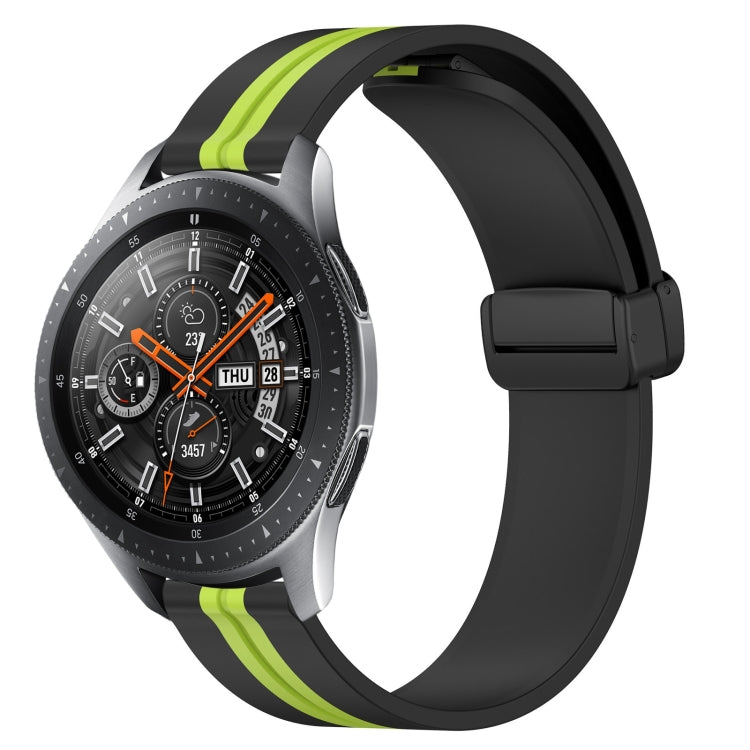 Bracelet de montre en silicone à fermoir magnétique pliant de 22 mm, For Samsung Galaxy Watch3 45mm, For Samsung Galaxy Watch 46mm, For Samsung Gear S3 Classic, For Samsung Gear S3 Frontier