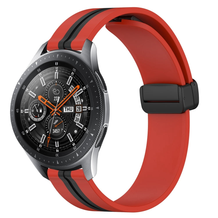Bracelet de montre en silicone à fermoir magnétique pliant de 22 mm, For Samsung Galaxy Watch3 45mm, For Samsung Galaxy Watch 46mm, For Samsung Gear S3 Classic, For Samsung Gear S3 Frontier