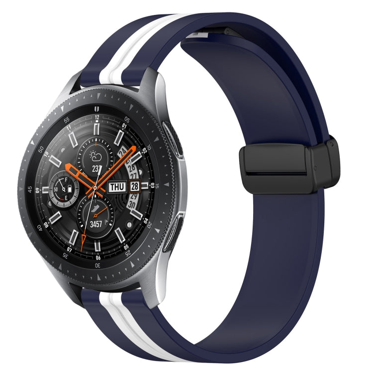 Bracelet de montre en silicone à fermoir magnétique pliant de 22 mm, For Samsung Galaxy Watch3 45mm, For Samsung Galaxy Watch 46mm, For Samsung Gear S3 Classic, For Samsung Gear S3 Frontier