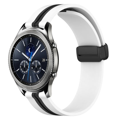 Bracelet de montre en silicone à fermoir magnétique pliant de 22 mm, For Samsung Galaxy Watch3 45mm, For Samsung Galaxy Watch 46mm, For Samsung Gear S3 Classic, For Samsung Gear S3 Frontier