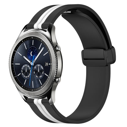 Bracelet de montre en silicone à fermoir magnétique pliant de 22 mm, For Samsung Galaxy Watch3 45mm, For Samsung Galaxy Watch 46mm, For Samsung Gear S3 Classic, For Samsung Gear S3 Frontier