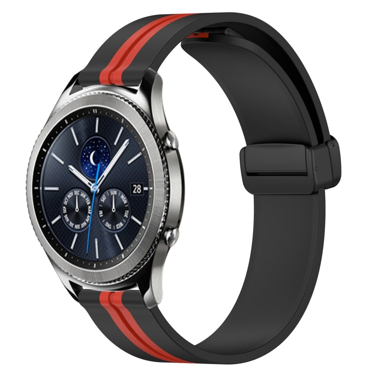 Bracelet de montre en silicone à fermoir magnétique pliant de 22 mm, For Samsung Galaxy Watch3 45mm, For Samsung Galaxy Watch 46mm, For Samsung Gear S3 Classic, For Samsung Gear S3 Frontier