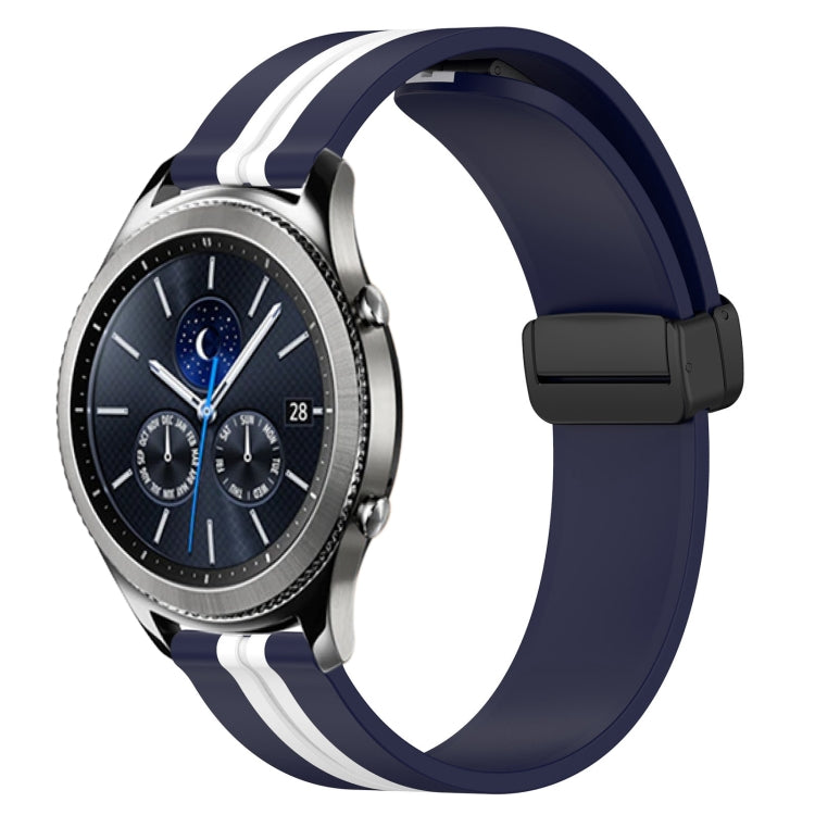 Bracelet de montre en silicone à fermoir magnétique pliant de 22 mm, For Samsung Galaxy Watch3 45mm, For Samsung Galaxy Watch 46mm, For Samsung Gear S3 Classic, For Samsung Gear S3 Frontier