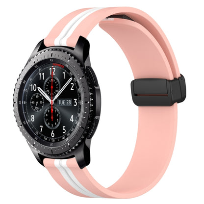 Bracelet de montre en silicone à fermoir magnétique pliant de 22 mm, For Samsung Galaxy Watch3 45mm, For Samsung Galaxy Watch 46mm, For Samsung Gear S3 Classic, For Samsung Gear S3 Frontier