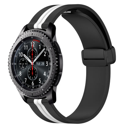 Bracelet de montre en silicone à fermoir magnétique pliant de 22 mm, For Samsung Galaxy Watch3 45mm, For Samsung Galaxy Watch 46mm, For Samsung Gear S3 Classic, For Samsung Gear S3 Frontier