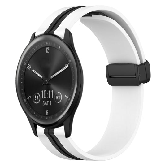 Bracelet de montre en silicone à fermoir magnétique pliant de 20 mm, For Garmin Vivomove Sport, For Garmin Venu 2 Plus, For Garmin Approach S40, For Garmin Forerunner 158, For Garmin Forerunner 55, For Garmin Venu