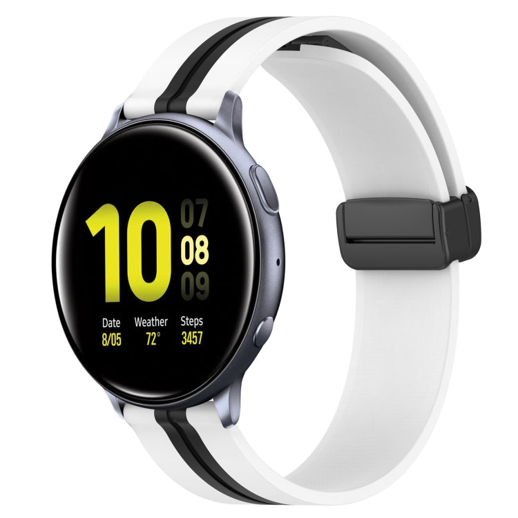 Bracelet de montre en silicone à fermoir magnétique pliant de 20 mm, For Samsung Galaxy Watch Active 2 40mm, For Samsung Galaxy Watch Active 2 44mm, For Samsung Galaxy Watch 42mm