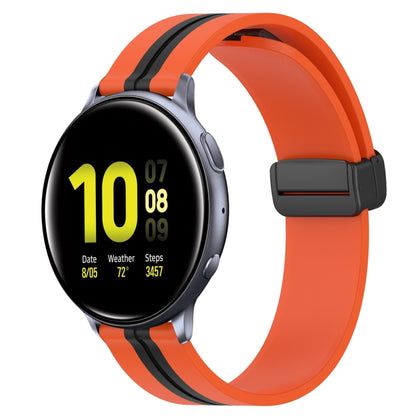 Bracelet de montre en silicone à fermoir magnétique pliant de 20 mm, For Samsung Galaxy Watch Active 2 40mm, For Samsung Galaxy Watch Active 2 44mm, For Samsung Galaxy Watch 42mm