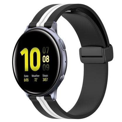 Bracelet de montre en silicone à fermoir magnétique pliant de 20 mm, For Samsung Galaxy Watch Active 2 40mm, For Samsung Galaxy Watch Active 2 44mm, For Samsung Galaxy Watch 42mm