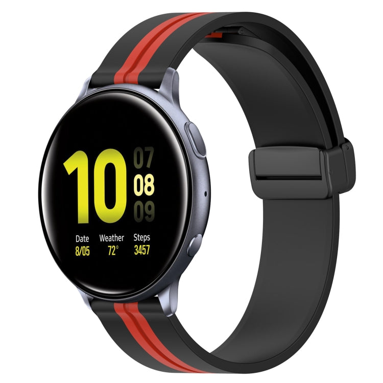 Bracelet de montre en silicone à fermoir magnétique pliant de 20 mm, For Samsung Galaxy Watch Active 2 40mm, For Samsung Galaxy Watch Active 2 44mm, For Samsung Galaxy Watch 42mm