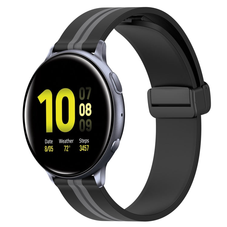 Bracelet de montre en silicone à fermoir magnétique pliant de 20 mm, For Samsung Galaxy Watch Active 2 40mm, For Samsung Galaxy Watch Active 2 44mm, For Samsung Galaxy Watch 42mm
