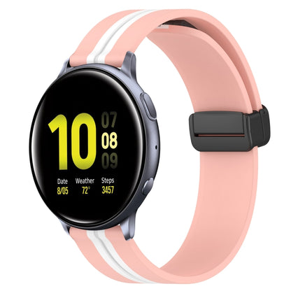 Bracelet de montre en silicone à fermoir magnétique pliant de 20 mm, For Samsung Galaxy Watch Active 2 40mm, For Samsung Galaxy Watch Active 2 44mm, For Samsung Galaxy Watch 42mm