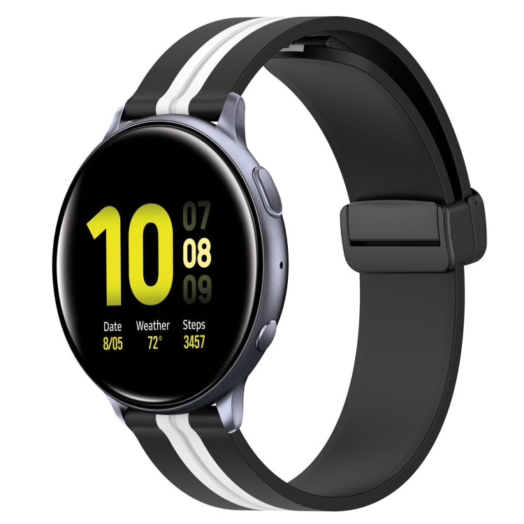 Bracelet de montre en silicone à fermoir magnétique pliant de 20 mm, For Samsung Galaxy Watch Active 2 40mm, For Samsung Galaxy Watch Active 2 44mm, For Samsung Galaxy Watch 42mm