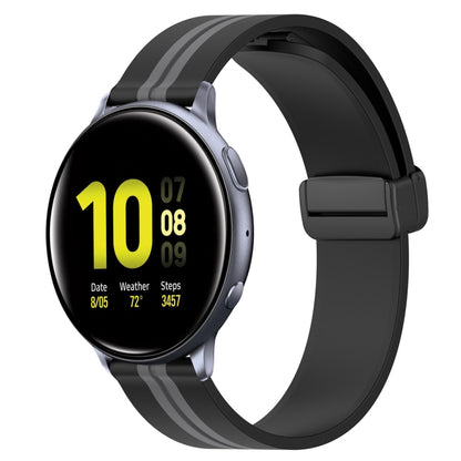 Bracelet de montre en silicone à fermoir magnétique pliant de 20 mm, For Samsung Galaxy Watch Active 2 40mm, For Samsung Galaxy Watch Active 2 44mm, For Samsung Galaxy Watch 42mm
