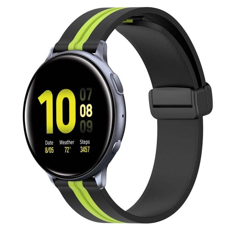 Bracelet de montre en silicone à fermoir magnétique pliant de 20 mm, For Samsung Galaxy Watch Active 2 40mm, For Samsung Galaxy Watch Active 2 44mm, For Samsung Galaxy Watch 42mm