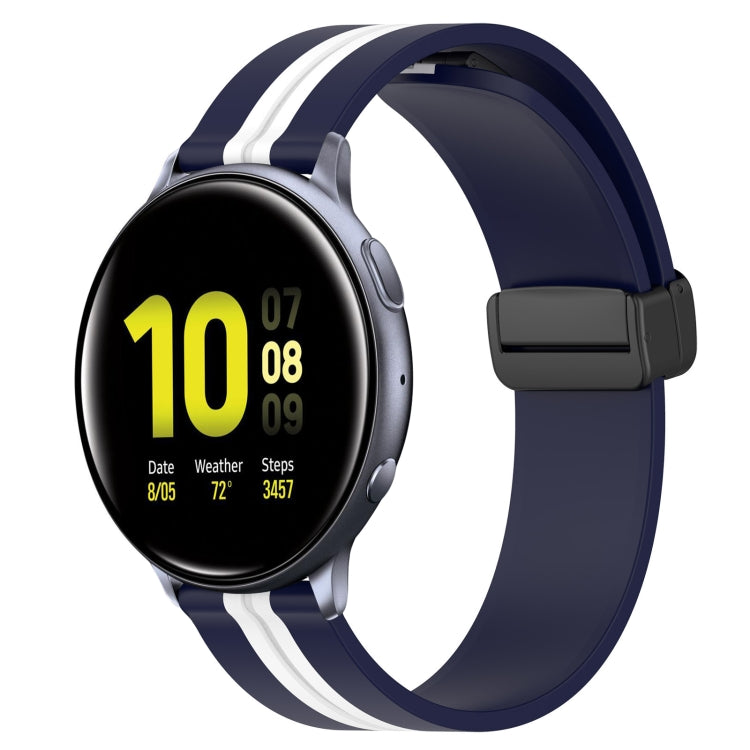 Bracelet de montre en silicone à fermoir magnétique pliant de 20 mm, For Samsung Galaxy Watch Active 2 40mm, For Samsung Galaxy Watch Active 2 44mm, For Samsung Galaxy Watch 42mm