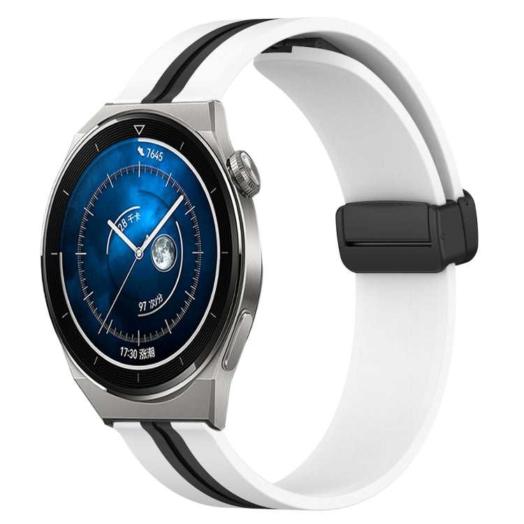 Bracelet de montre en silicone à fermoir magnétique pliant de 20 mm, For Huawei Watch GT3 Pro 43mm, For Huawei Watch GT3 42mm, For Huawei Watch GT2 42mm, For Huawei Watch 2, For Honor Watch ES, For Honor MagicWatch2 42mm