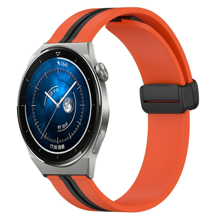 Bracelet de montre en silicone à fermoir magnétique pliant de 20 mm, For Huawei Watch GT3 Pro 43mm, For Huawei Watch GT3 42mm, For Huawei Watch GT2 42mm, For Huawei Watch 2, For Honor Watch ES, For Honor MagicWatch2 42mm
