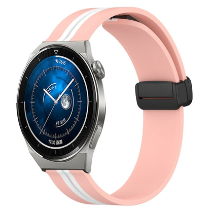 Bracelet de montre en silicone à fermoir magnétique pliant de 20 mm, For Huawei Watch GT3 Pro 43mm, For Huawei Watch GT3 42mm, For Huawei Watch GT2 42mm, For Huawei Watch 2, For Honor Watch ES, For Honor MagicWatch2 42mm