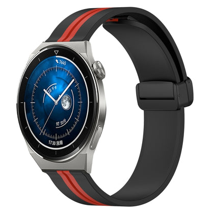 Bracelet de montre en silicone à fermoir magnétique pliant de 20 mm, For Huawei Watch GT3 Pro 43mm, For Huawei Watch GT3 42mm, For Huawei Watch GT2 42mm, For Huawei Watch 2, For Honor Watch ES, For Honor MagicWatch2 42mm